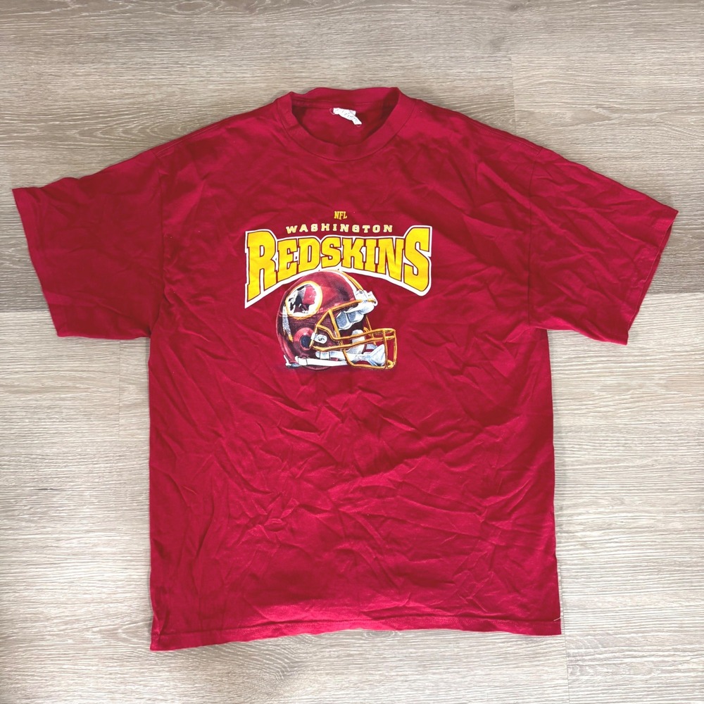 Delta‎ Washington Redskins T-Shirt Mens XL Red NFL Football Helmet Graphic Tee